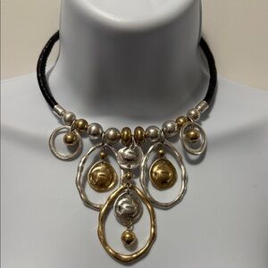 Elegant Silver and Gold Necklace